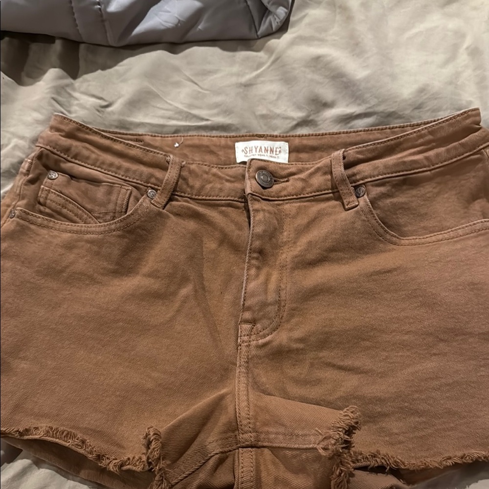 Shyanne Rustic Brown Denim Shorts